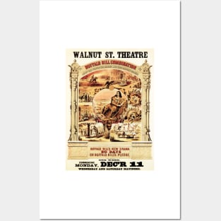 BUFFALO BILL Walnut St. Theatre Vintage Drama Theater Play Performances Advertisement Posters and Art